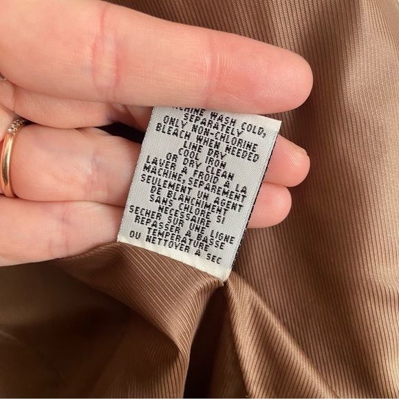 Vintage Talbots Bomber Jacket Brown Quilted Size Large - Picture 10 of 11